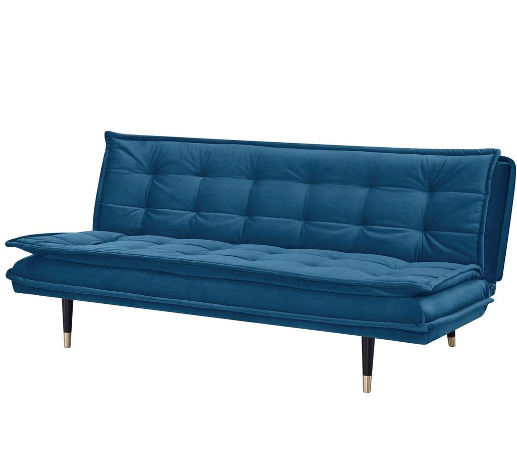 3 személyes kattanós kanapé, ágyazható, kék - KLIK CHIC - Butopêa