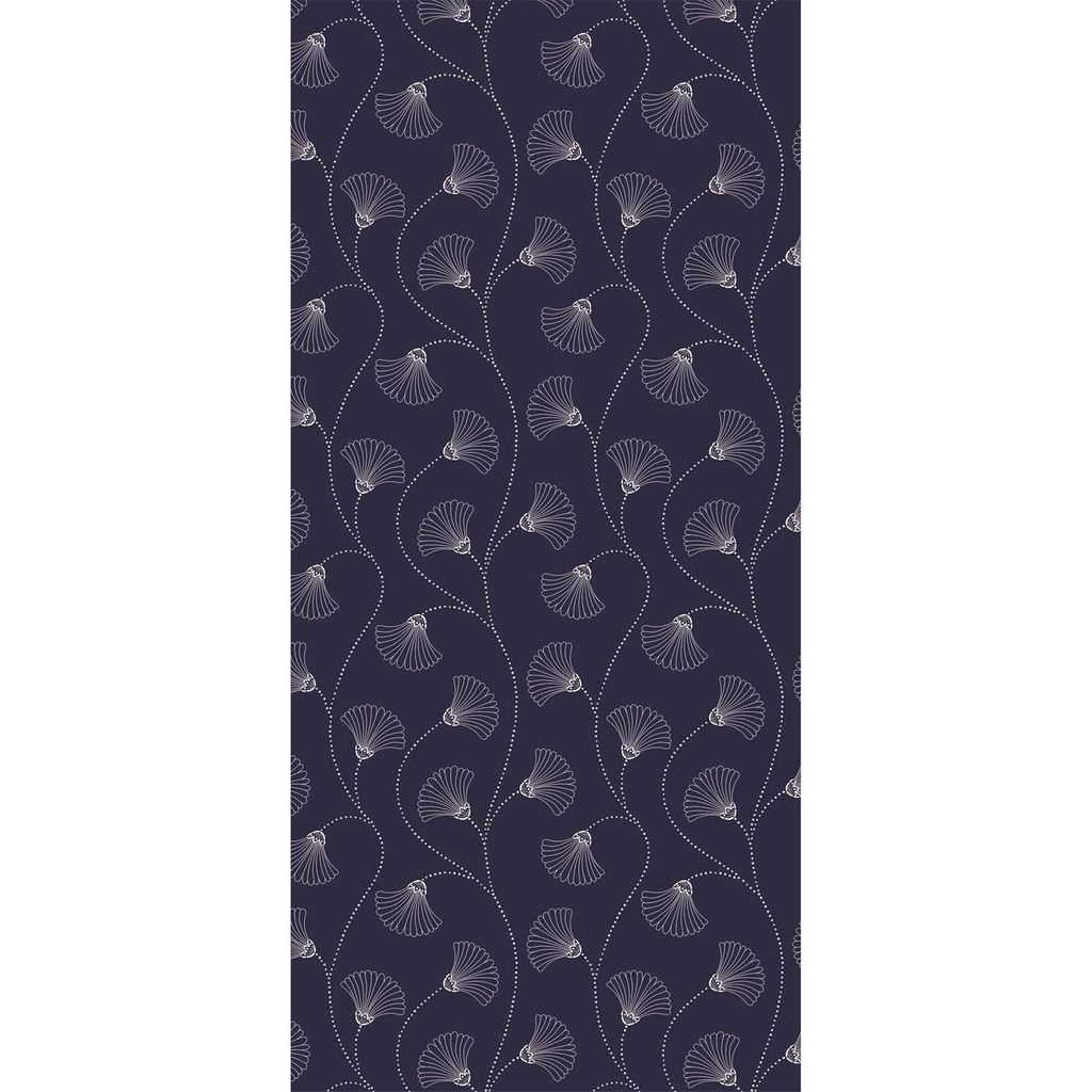 Indás virágmintás falmatrica, 250x45 cm, sötétkék - ACANTHE - Butopêa