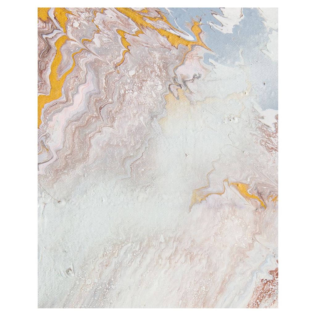 Poszter, fluid art, keret nélkül, 40x50 cm, krémszínű - NEBULEUSE - Butopêa