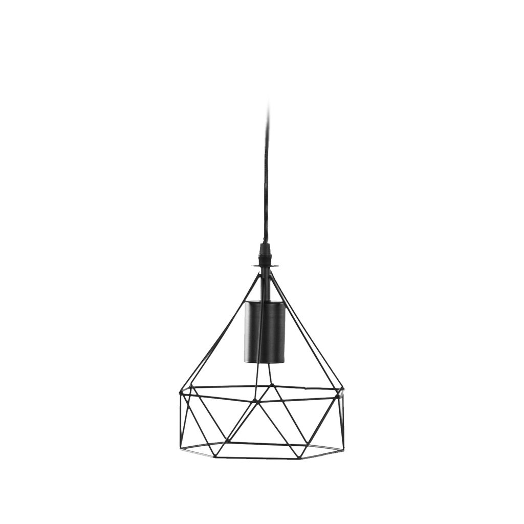 Origami mennyezeti lámpa, fekete - DIAMANT - Butopêa