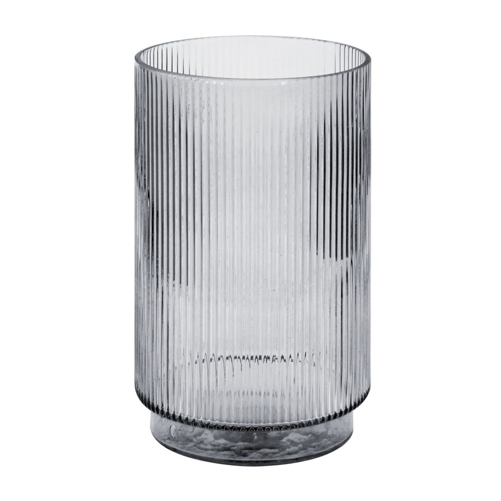 Bordázott üveg váza, szürke - ORAGE - Butopêa
