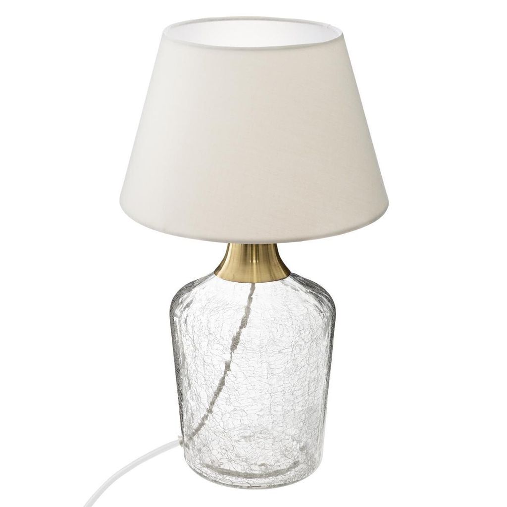Állólámpa, váza alakú üveg vázzal, fehér-arany - ELEGANCE - Butopêa